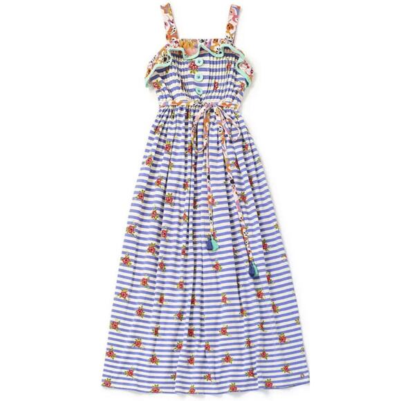 Matilda Jane 435 Striped Floral Sun Dress 12 - Picture 1 of 8